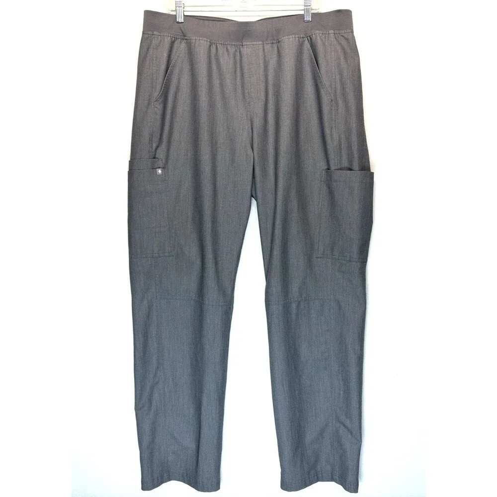 Figs Mens Scrub Pants Size XXL Axim Cargo Technical‎ Collection Graphite Gray